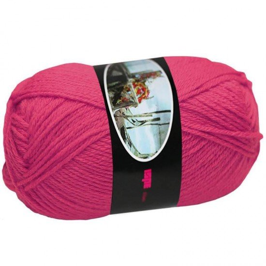 Knitting Wool ISPE Needle Size 4 Fuchsia - (Wool Knitting Yarn Needle Size 4)