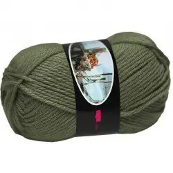 Fils à Tricoter Laine ISPE Aiguilles 5,5 - 6 Armée Verte