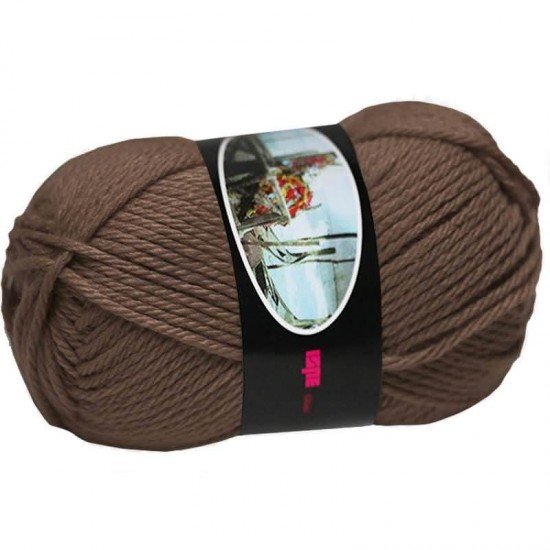 Knitting Wool ISPE Needle Size 5,5 - 6 Brown - (Wool Knitting Yarn Needle Size 5,5 - 6)