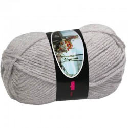 Knitting Wool ISPE Needle Size 5,5 - 6 Grey Melee