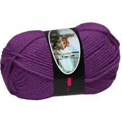 Fils à Tricoter Laine ISPE Aiguilles 5,5 - 6 Violet