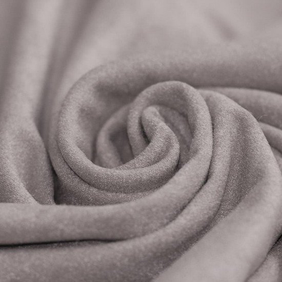 Stretch Imitation Suede Fabric Light Grey