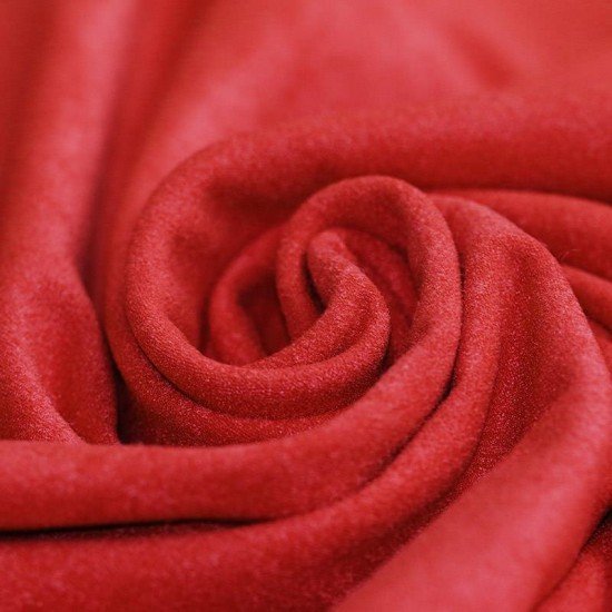 Stretch Imitation Suede Fabric Red - (Suede Fabric)