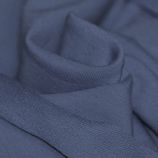 Tessuto Felpa Sweat Jeans Scuro - (Tessuti Felpa Sweat)