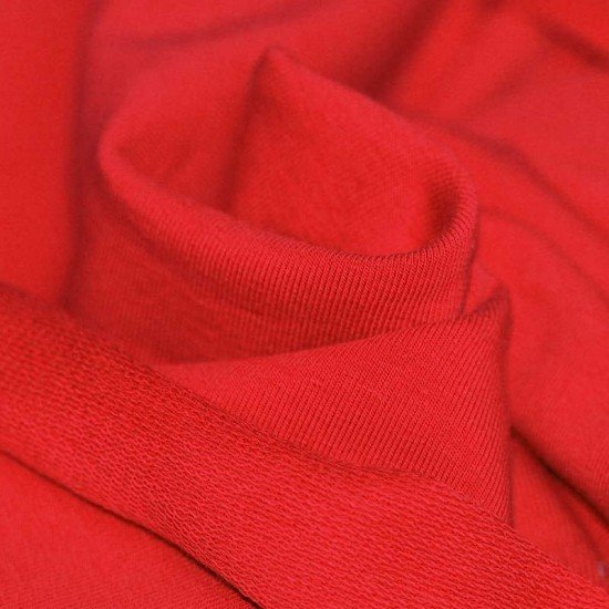 Tessuto Felpa Sweat Rosso - (Tessuti Felpa Sweat)