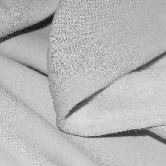 Tessuto Felpa Cotone Grigio Chiaro Tessuto Felpa Cotone Grigio Chiaro - (Tessuti Felpa Cotone (Rovescio Garzato) )
