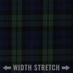 Scottish Tartan Fabric Stretch Black Watch