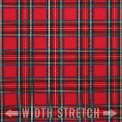 Scottish Tartan Fabric Stretch Royal Stuwart