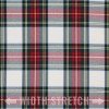Scottish Tartan Fabric Stretch White Stuwart