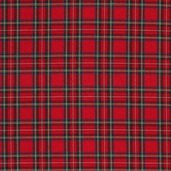 Scottish Tartan Fabric Small Red Stuwart