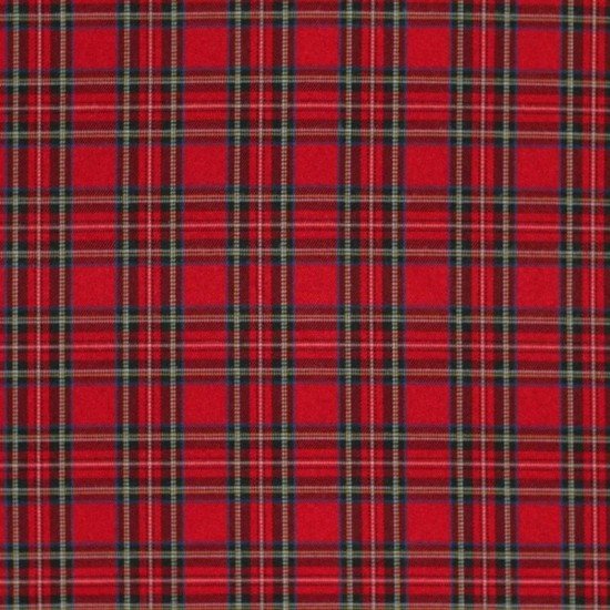 Scottish Tartan Fabric Small Red Stuwart - (Scottish Tartans Fabric)