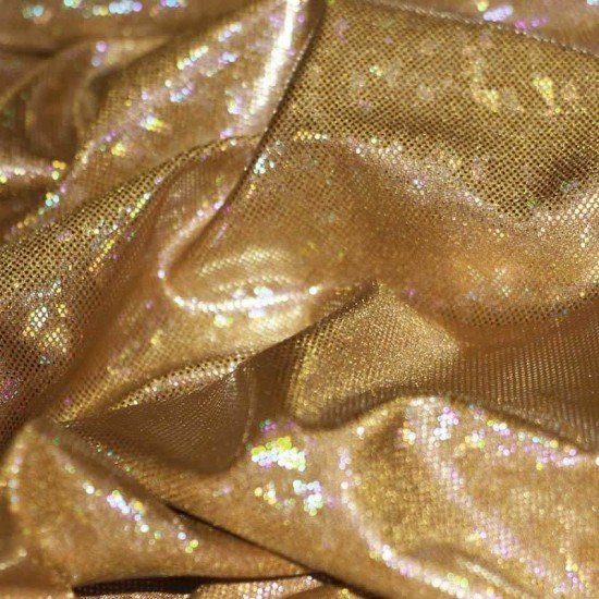 Hologram Stof Glitter Goud - (Hologram Stoffen)