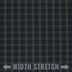 Scottish Tartan Fabric Stretch Small Black Watch