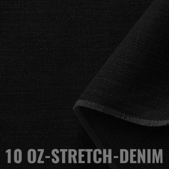 Tessuto Jeans Di Cotone Elasticizzato 10-OZ Nero - (Tessuti Jeans Di Cotone)