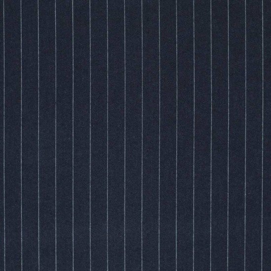 Stretch Gabardine Fabric 18mm Pinstripe Fabric Navy White
