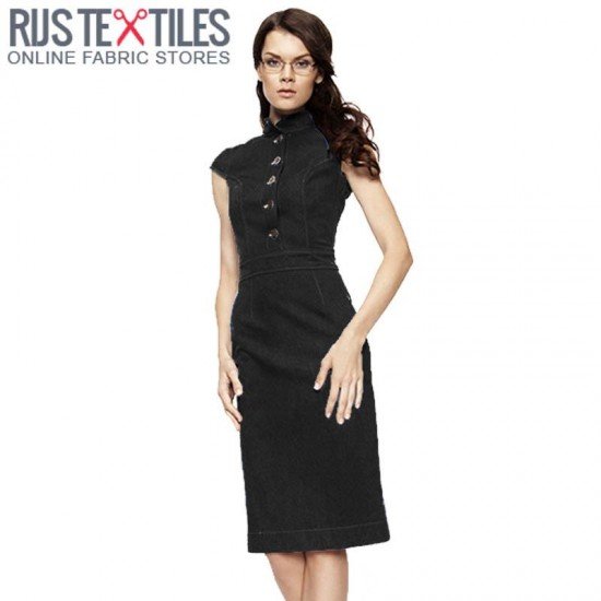 Tessuto Jeans Di Cotone Elasticizzato 10-OZ Nero - (Tessuti Jeans Di Cotone)