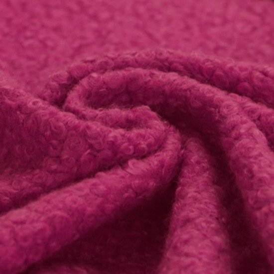 Tissu Lainages Bouclé Fuchsia - (Tissu Bouclé)