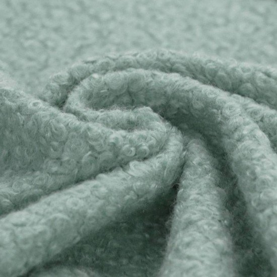 Tessuto Bouclé Pesante Verde Mare - (Tessuto Bouclé)