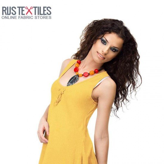 Stretch Linen Fabric Yellow - (Fashion Fabrics)