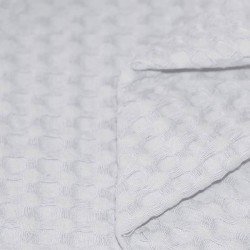 Waffle Fabric Jacquard White