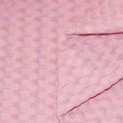 Waffle Fabric Jacquard Pink
