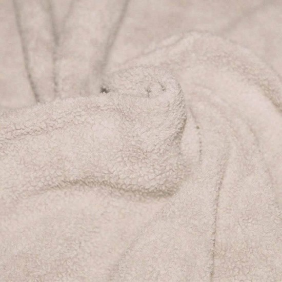 Tissu Polaire Coton (Sherpa) Beige Gris Clair - (Tissu Polaire Coton (Sherpa))