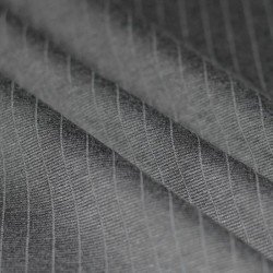 Heavy Jersey 10mm Pinstripe Fabric Grey Melee