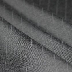 Heavy Jersey 18mm Pinstripe Fabric Grey Melee