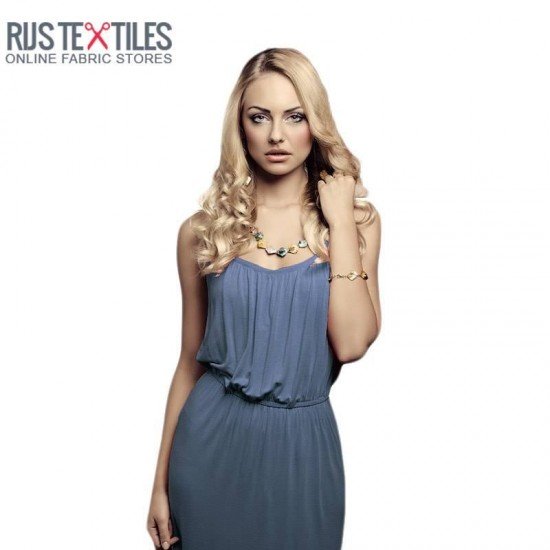 Jersey Di Viscosa Jeans Scuro - (Tessuto Jersey Di Viscosa)