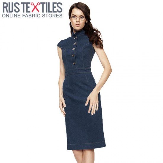 Denim Fabric Stretch 10-OZ Dark Blue - (Jeans Fabric Cotton)