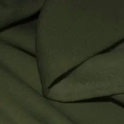 Tessuto Felpa Cotone Verde Militare