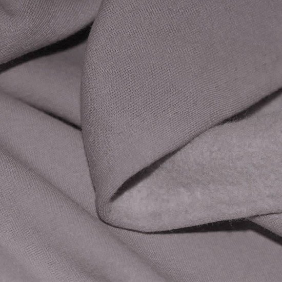 Tessuto Felpa Cotone Grigio - (Tessuti Felpa Cotone (Rovescio Garzato) )