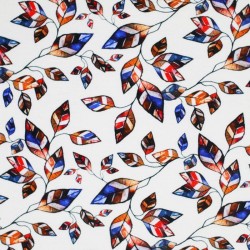 Digital Print Viscose Jersey - Feather Leaf