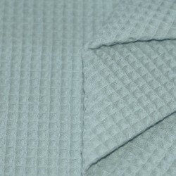 Waffle Pique Fabric Sea Green