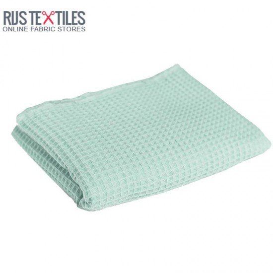 Tissu Piqué Gaufré Menthe - (Tissu Piqué Gaufré)