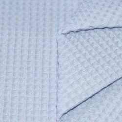Waffle Pique Fabric Light Blue