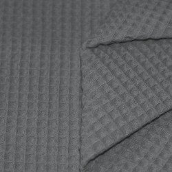 Waffle Pique Fabric Grey