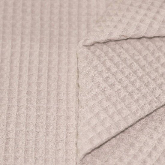 Wafelkatoen Piqué Licht Beige - (Wafelkatoen Piqué Stoffen )