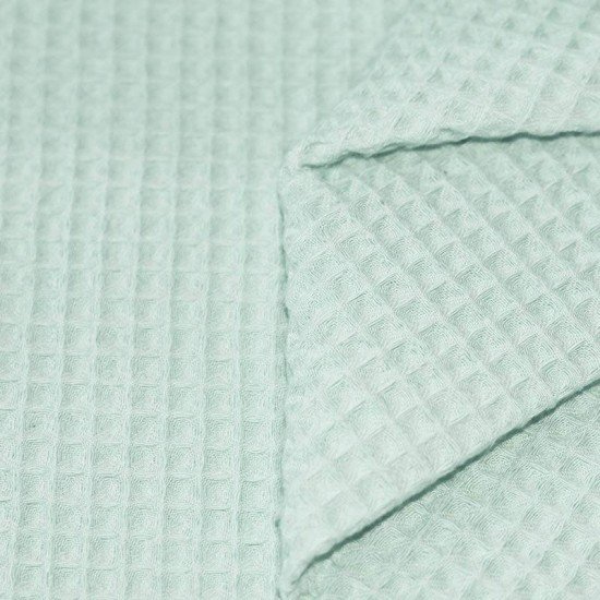 Tissu Piqué Gaufré Menthe - (Tissu Piqué Gaufré)