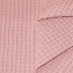 Waffle Pique Fabric Nude Pink