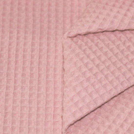 Vaffelvævet Stof Nude Pink - (Vaffelvævet Stof Bomuld)