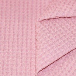 Waffle Pique Fabric Pink