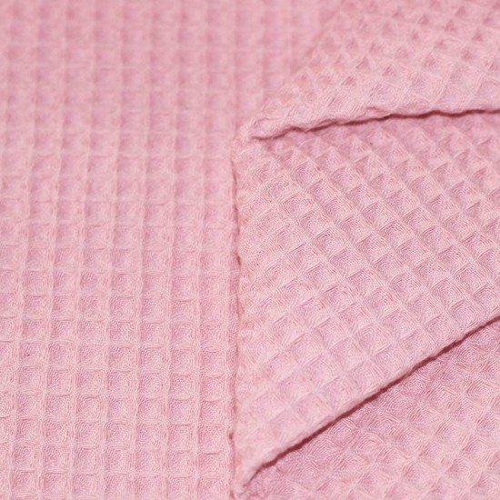Tissu Piqué Gaufré Rose - (Tissu Piqué Gaufré)