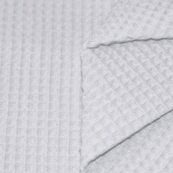Waffle Pique Fabric White