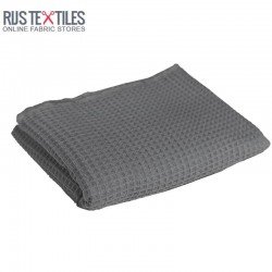 Waffle Pique Fabric Grey