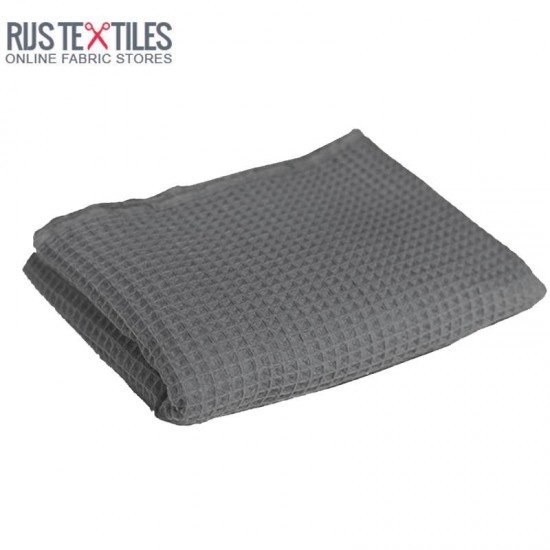Tissu Piqué Gaufré Gris - (Tissu Piqué Gaufré)