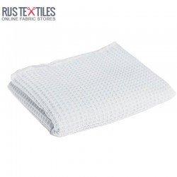 Waffle Pique Fabric White