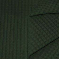 Waffle Pique Fabric Army Green