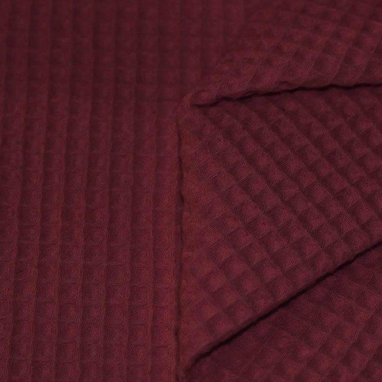 Tessuti Piquet Di Cotone Bordeaux - (Tessuti Piquet Di Cotone)