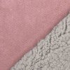 Suede Teddy Stof Oud Roze